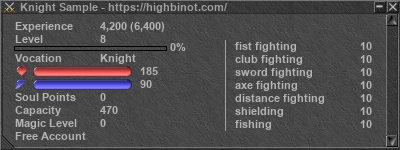 Signature for player Knight Sample